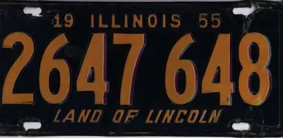 Illinois_1955_license_plate_-_Number_2647_648.webp