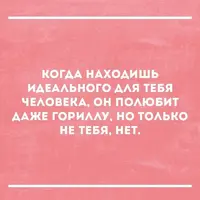 Идеальный для тебя человек, полюбит даже гориллу, но только не тебя.webp
