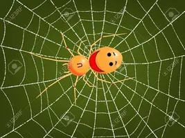 7274192-Stylized-Happy-face-spider-on-spider-web-Stock-Vector.webp