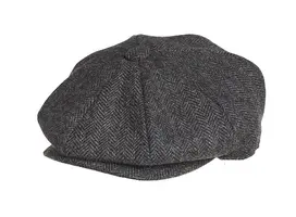 Cap_Herringbone_Black_Front.webp