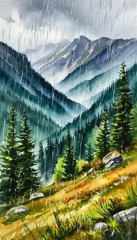 010384 Дождь лес гуашь.webp