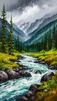 010385 Дождь лес гуашь.webp