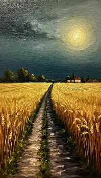 010680 Деревенский пейзаж маслом .webp